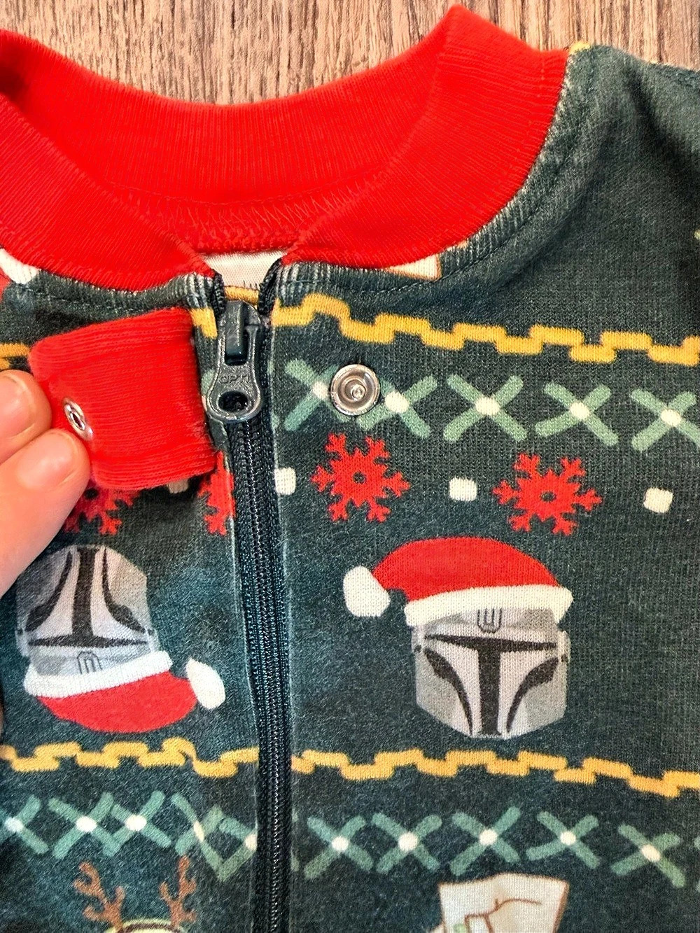 Hanna Andersson Star Wars Christmas Footie Pajama 3-6M - sibling set available - Picture 5 of 7